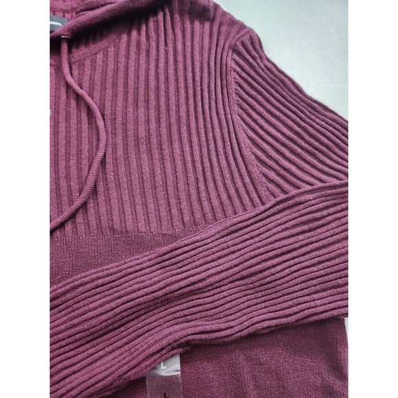 Inc Men's Regular  Ribbed Hooded Sweater  L red long sleeve 100127664 - Picture 5 of 6